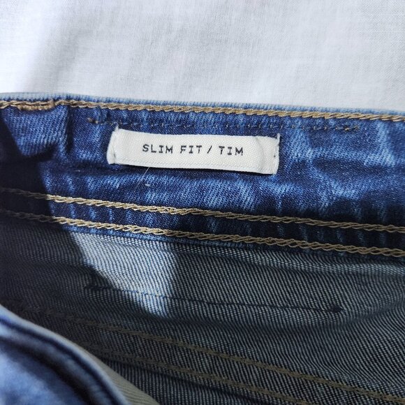 Jack and Jones Jeans Men's 36 x 32 Slim Fit Tim Designer Denim Mid Rise - Picture 9 of 12